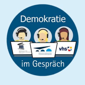 Logo zu dem Thema Demokratie im Gespräch.